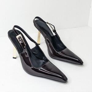 Theshy Slingback Heels, Black, Women's 37 (US 6.5)